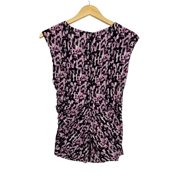 Ann Taylor Top  NWT‎ Ruched Sides Sleeveless Size 6 Silk Blend Abstract - Picture 9 of 9